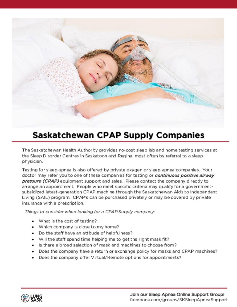 Saskatchewan CPAP Companies
